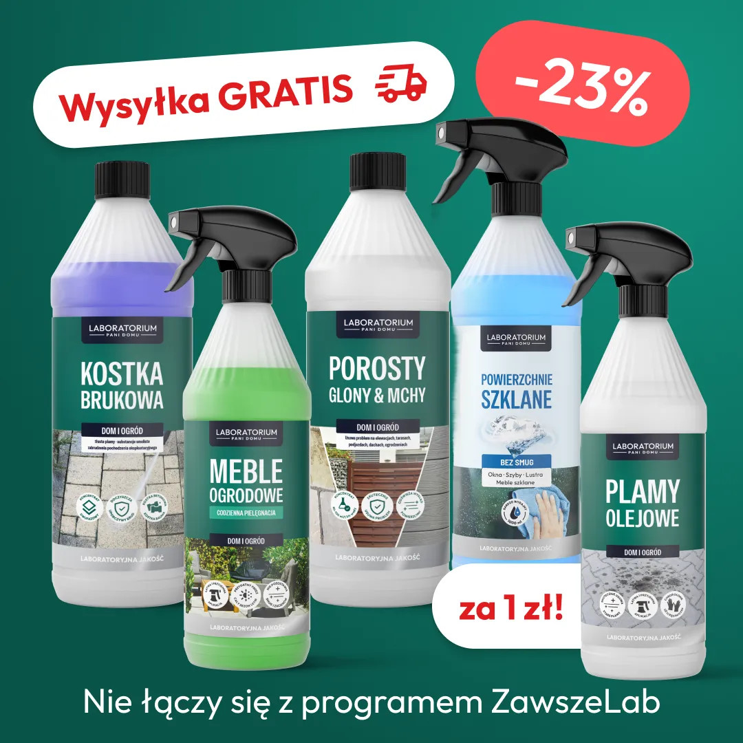 Zestaw do czyszczenia wokół domu z płynem na plamy olejowe za 1 zł, rabatem i darmową wysyłką
