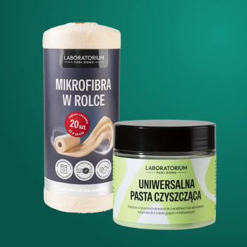 Mikrofibra w rolce + Uniwersalna Pasta Czyszcząca