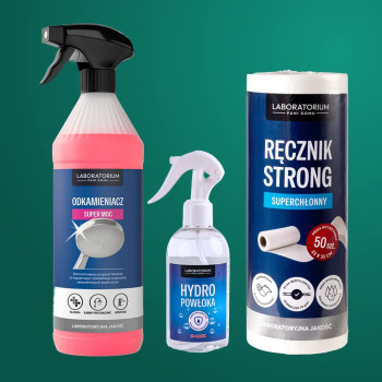 Zestaw STRONG - Odkamieniacz + Powłoka Hydrofobowa z rabatem