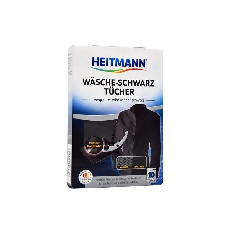 Heitmann - Chusteczki przywracające czerń 10 szt