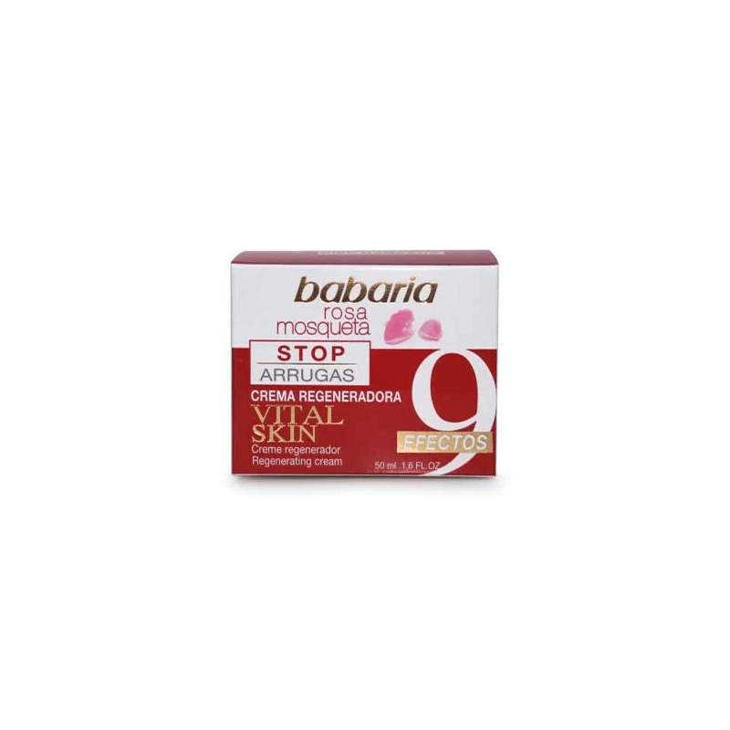 Babaria - Krem przeciwzmarszczkowy - 9 efektów - na bazie 100% olejku z róży piżmowej - 50 ml Babaria - Krem przeciwzmarszczkowy - 9 efektów - na bazie 100% olejku z róży piżmowej - 50 ml