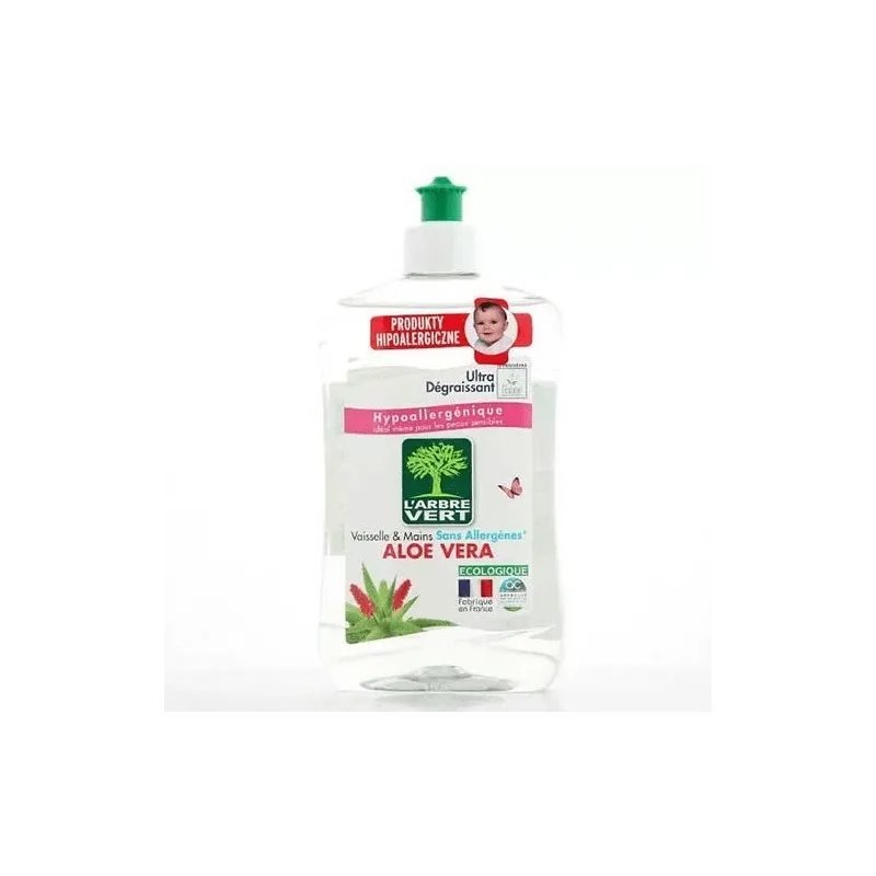 Larbre Vert - 2w1 płyn do mycia naczyń/mydło aloe vera 500 ml Larbre Vert - 2w1 płyn do mycia naczyń/mydło aloe vera 500 ml