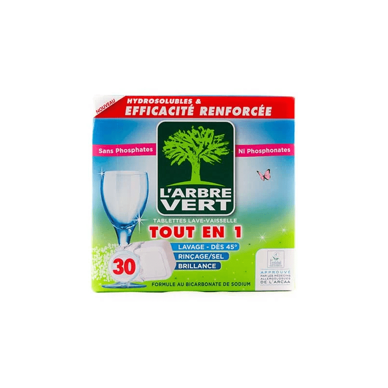 Larbre Vert – All in One ekologiczne tabletki do zmywarki 30 szt. Larbre Vert – All in One ekologiczne tabletki do zmywarki 30 szt.