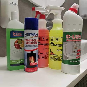 Zestaw codzienny z aktywną pianą do szyb kominkowych Heitmann