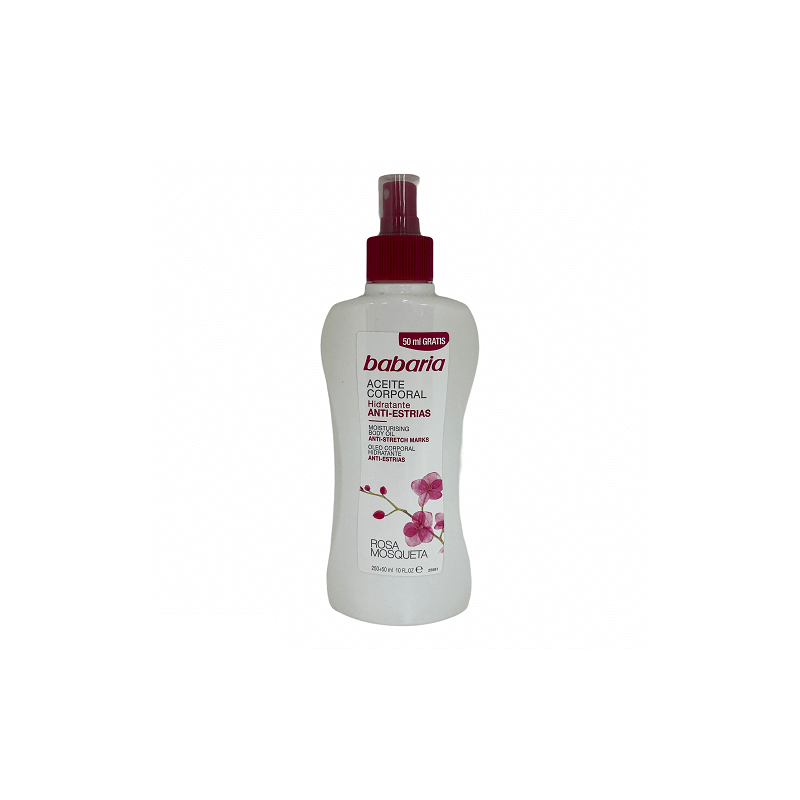 Babaria - Olejek do ciała w sprayu z róży piżmowej 300 ml Babaria - Olejek do ciała w sprayu z róży piżmowej 300 ml