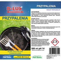 D-LUX - Płyn na Przypalenia 500 ml - Zestaw 4 butelek z rabatem i darmową wysyłką