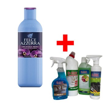 Felce Azzurra - Żel Do Mycia Ciała Black Orchid 650 Ml + Zestaw Podręczny 1 Z Darmową Wysyłką I Rabatem Do 30%