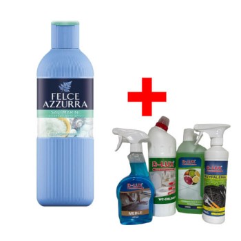 Felce Azzurra - Żel Do Mycia Ciała Sea Salt 650 Ml + Zestaw Podręczny 1 Z Darmową Wysyłką I Rabatem Do 30%