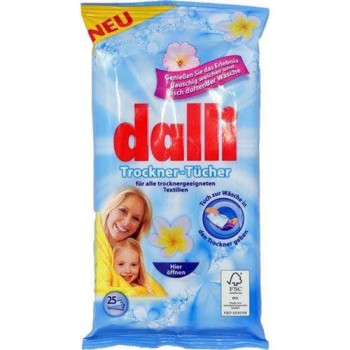 Dalli - Wigotne Chusteczki do Suszarek 25 szt