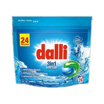 DALLI Activ Kapsułki do prania białych i jasnych tkanin 3in1 24 szt.