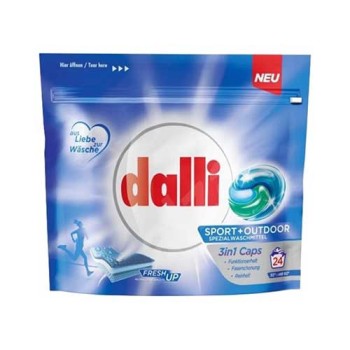 DALLI Sport Outdoor Kapsułki do prania sportowych ubrań 3in1 24 szt.