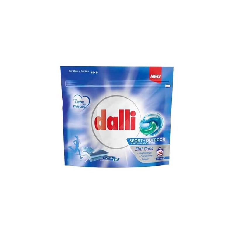 DALLI Sport Outdoor Kapsułki do prania sportowych ubrań 3in1 24 szt. DALLI Sport Outdoor Kapsułki do prania sportowych ubrań 3in1 24 szt.