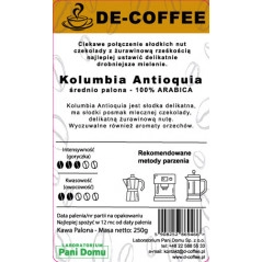 DE-COFFEE Kolumbia Antioquia 100% ARABICA 250g.