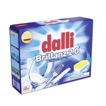 Dalli - Brillanz 2.0 Tabletki do zmywarki All in One 40szt.
