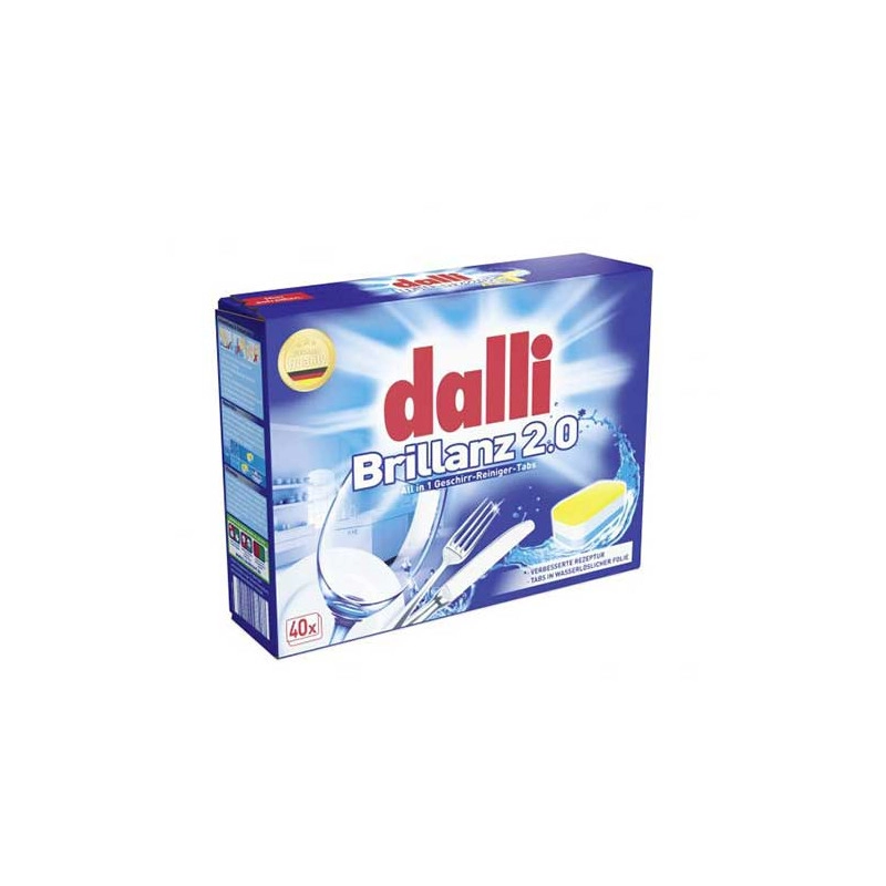 Dalli - Brillanz 2.0 Tabletki do zmywarki All in 1 40szt.