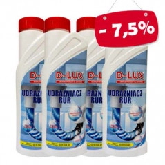 D-LUX - Udrażniacz Do Rur 500ml - Zestaw 4 butelek z rabatem