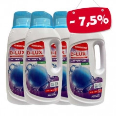 D-LUX - Aktywny Żel Do Prania 1,4 L Color Koncentrat - Zestaw 4 butelek z rabatem