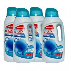 D-LUX - Aktywny Żel Do Prania 1,4 L White Koncentrat - Zestaw 4 butelek z rabatem