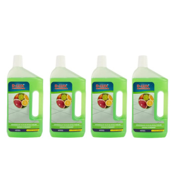 D-LUX Podłogi bez smug Cytrus - Płyn do mycia podłóg 1L - Zestaw 4 butelek z rabatem