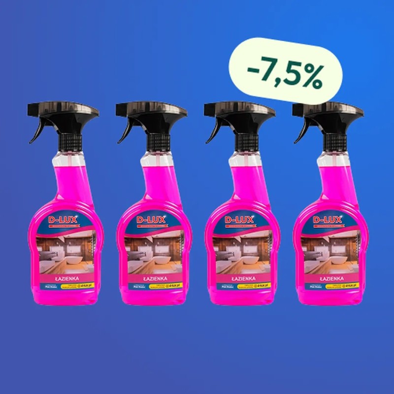 D-LUX Łazienka 500 ml - Zestaw 4 butelek z rabatem i Darmową Wysyłką D-LUX Łazienka 500 ml - Zestaw 4 butelek z rabatem i Darmową Wysyłką