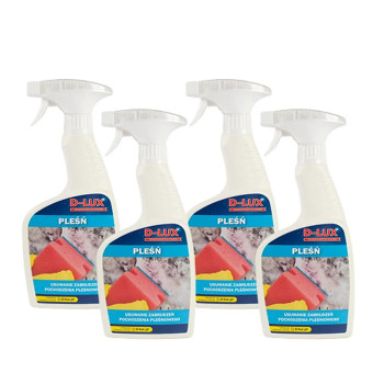 D-LUX Płyn do Pleśni 500 ml - Zestaw 4 butelek z rabatem i Darmową Wysyłką