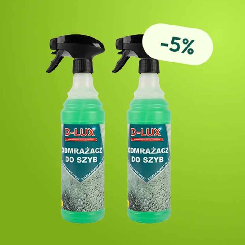 D-LUX - Odmrażacz Do Szyb 600 Ml - Zestaw 2 Butelek Z Rabatem D-LUX - Odmrażacz Do Szyb 600 Ml - Zestaw 2 Butelek Z Rabatem