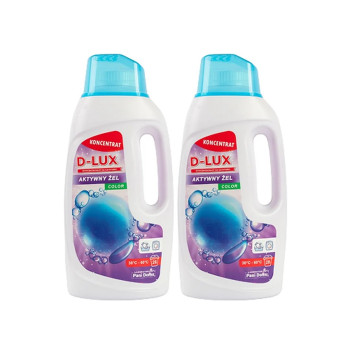 D-LUX - Aktywny Żel Do Prania 1,4 L Color Koncentrat - Zestaw 2 butelek z rabatem