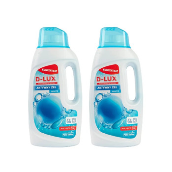 D-LUX - Aktywny Żel Do Prania 1,4 L White Koncentrat - Zestaw 2 butelek z rabatem