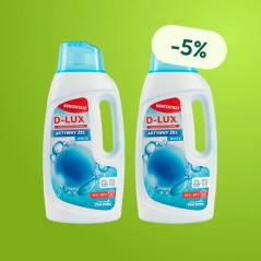 D-LUX - Aktywny Żel Do Prania 1,4 L White Koncentrat - Zestaw 2 butelek z rabatem