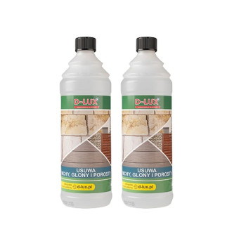 D-LUX - Płyn Do Usuwania Mchu, Glonów I Porostów 1l - Zestaw 2 Butelek z Rabatem