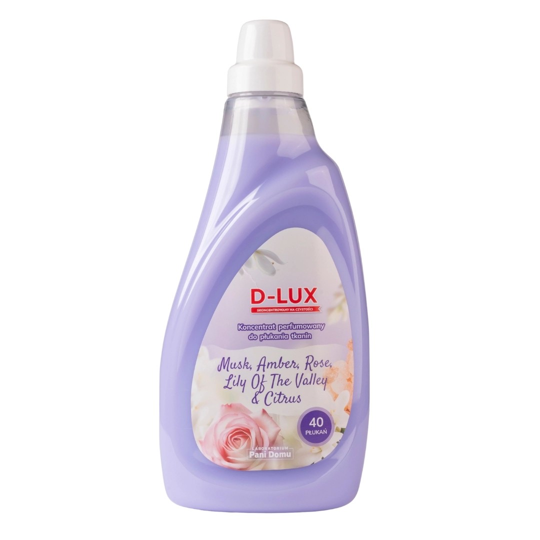 D-LUX Koncentrat Perfumowany Do Płukania Tkanin - Musk, Amber, Rose, Lily Of The Valley & Citrus 1l