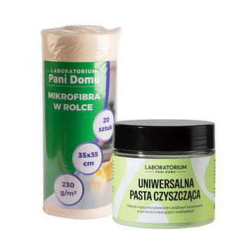 Mikrofibra w rolce + Uniwersalna Pasta Czyszcząca