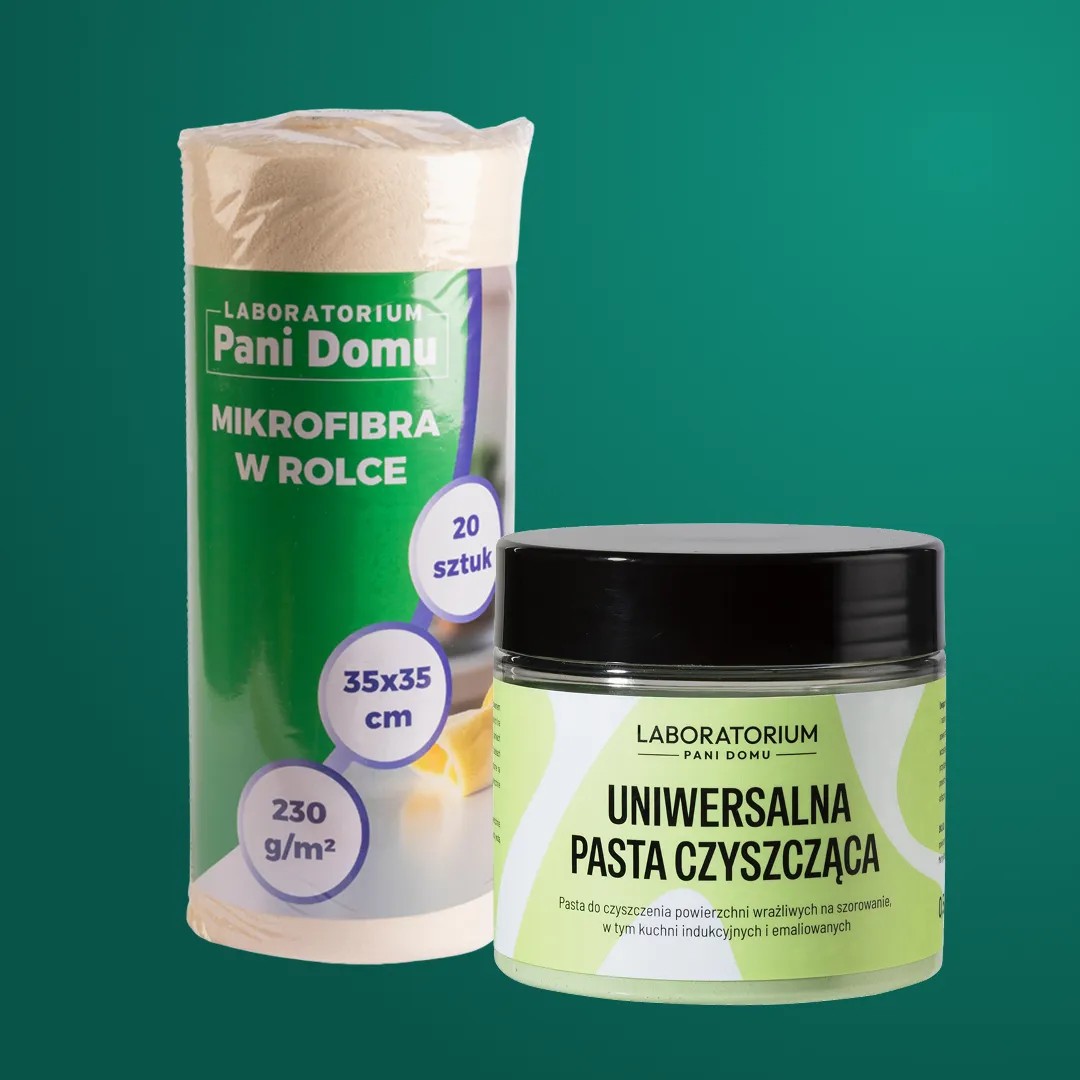 Mikrofibra w rolce + Uniwersalna Pasta Czyszcząca