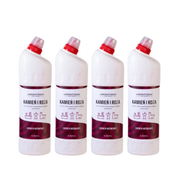 D-LUX Kamień I Rdza 1l O Zapachu Wiśniowym - Zestaw 4 butelek z rabatem