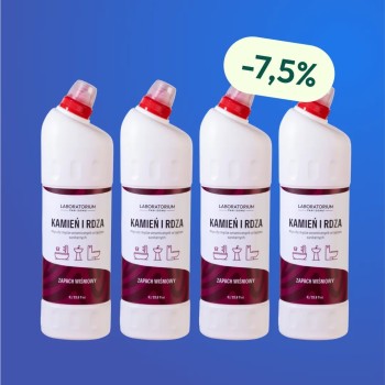 D-LUX Kamień I Rdza 1l O Zapachu Wiśniowym - Zestaw 4 butelek z rabatem