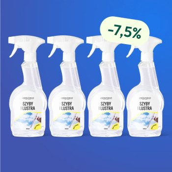 D-LUX - Płyn do szyb i luster z funkcją Antypary 500 ml  - Zestaw 4 butelek z rabatem i Darmową Wysyłką
