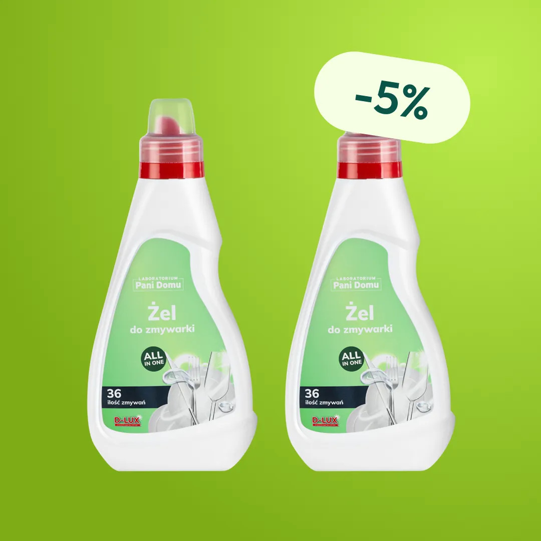 D-LUX Żel do zmywarki ALL IN ONE 720 ml - Zestaw 2 Butelek z Rabatem