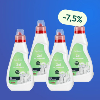 D-LUX Żel do zmywarki ALL IN ONE 720 ml - Zestaw 4 Butelek z Rabatem