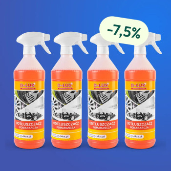 D-LUX Odtłuszczacz pomarańcza  1 L - Zestaw 4 butelek z rabatem i darmową wysyłką
