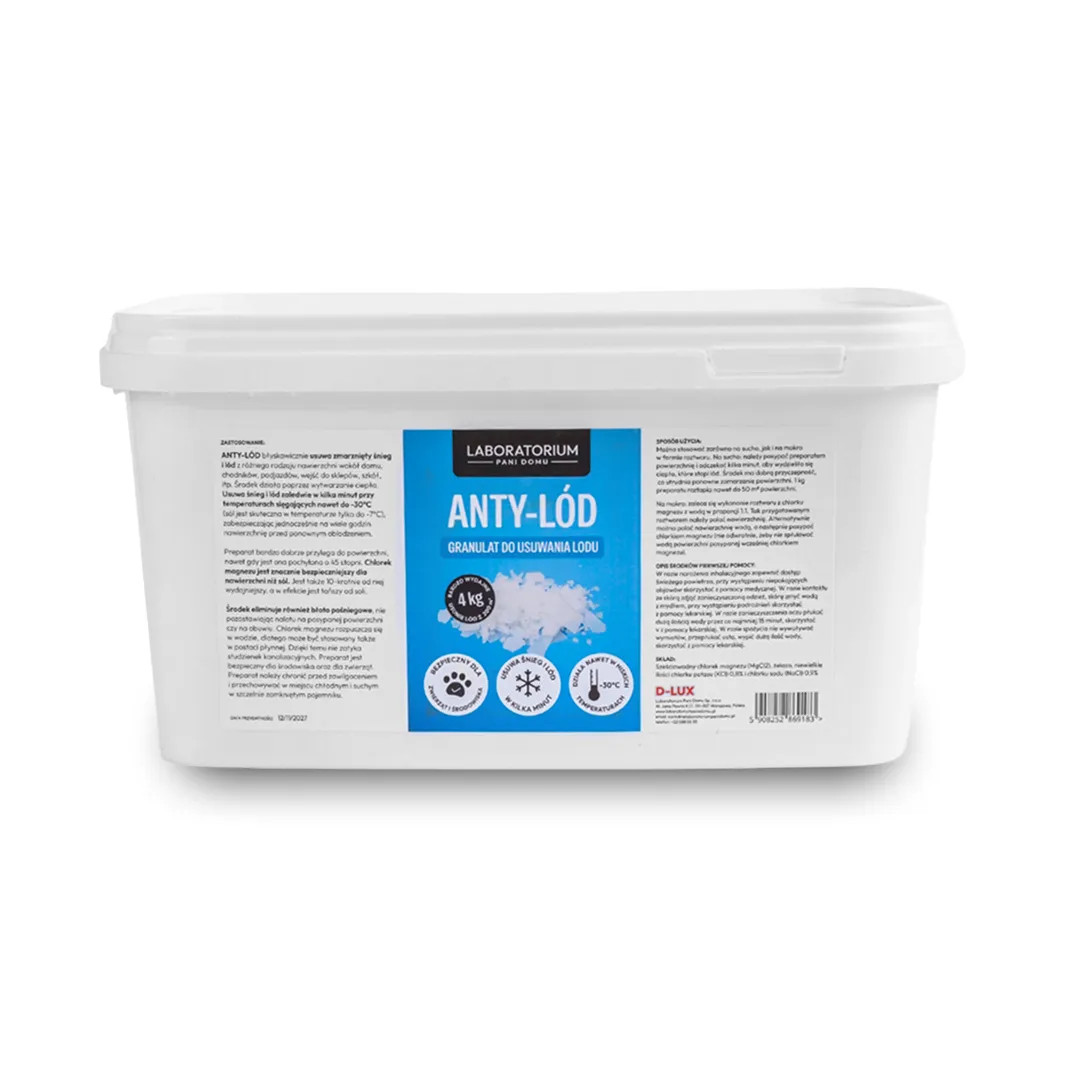 D-LUX Anty-Lód - Preparat do usuwania lodu i śniegu - 4kg
