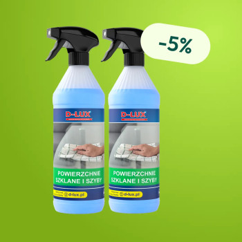D-LUX - Powierzchnie szklane i szyby 1000 ml - Zestaw 2 butelek z rabatem