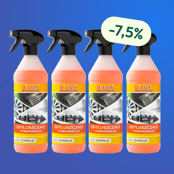 D-LUX Odtłuszczacz pomarańcza  1 L - Zestaw 4 butelek z rabatem i darmową wysyłką