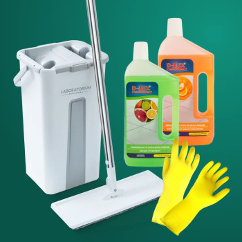 Zestaw Mop Kompaktowy + 2 Płyny do podłóg