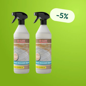 D-LUX - Preparat Do Usuwania Rdzawych Nalotów 1l - Zestaw 2 Butelek z Rabatem