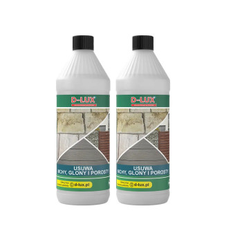 D-LUX - Płyn Do Usuwania Mchu, Glonów I Porostów 1l - Zestaw 2 Butelek z Rabatem