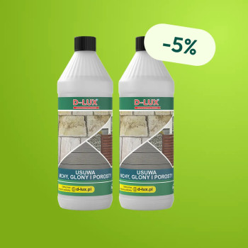 D-LUX - Płyn Do Usuwania Mchu, Glonów I Porostów 1l - Zestaw 2 Butelek z Rabatem