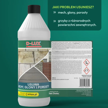 D-LUX Płyn do usuwania mchu, glonów i porostów 1l