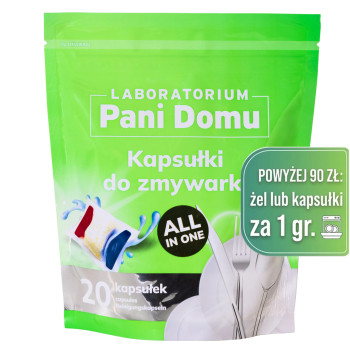 Laboratorium Pani Domu Kapsułki 3 komorowe do zmywarki 20 szt