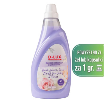D-LUX Koncentrat Perfumowany Do Płukania Tkanin - Musk, Amber, Rose, Lily Of The Valley & Citrus 1l