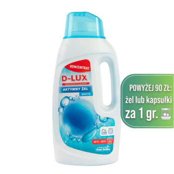 D-LUX - Aktywny żel do prania 1,4 l White Koncentrat - 28 prań